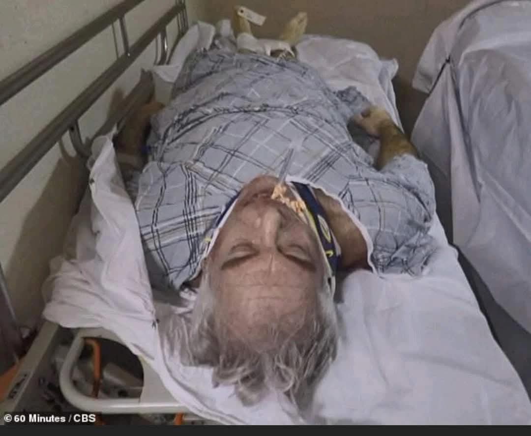 Body on hospital bed