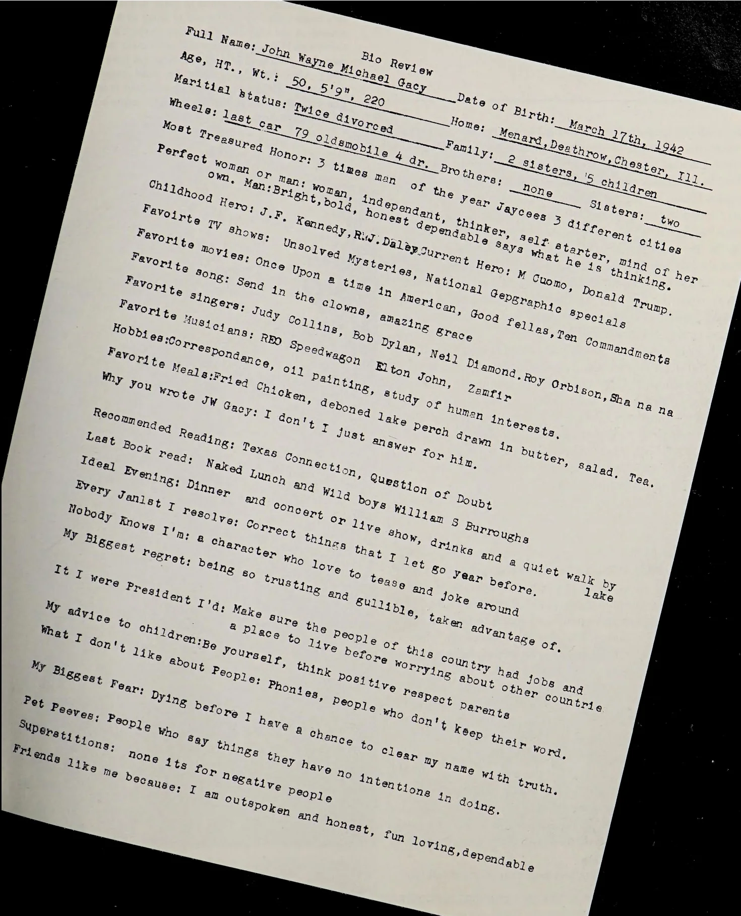 John Wayne Gacy Archive